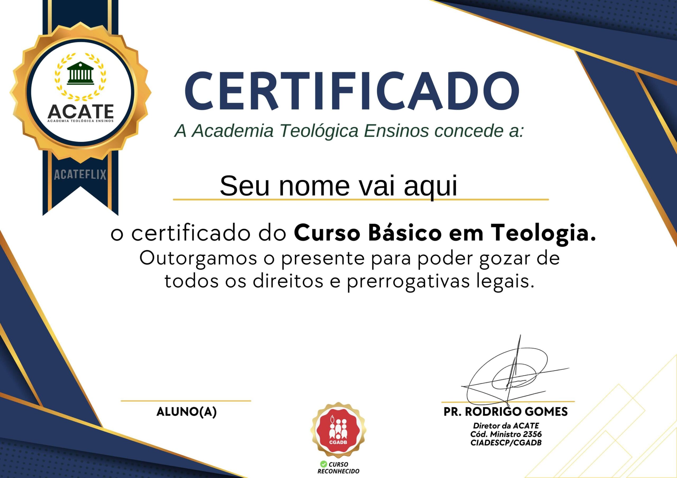 Certificado do Curso